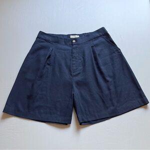 High Waist Navy Blue Women's Shorts